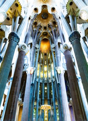 Inside Sagrada Familia Church